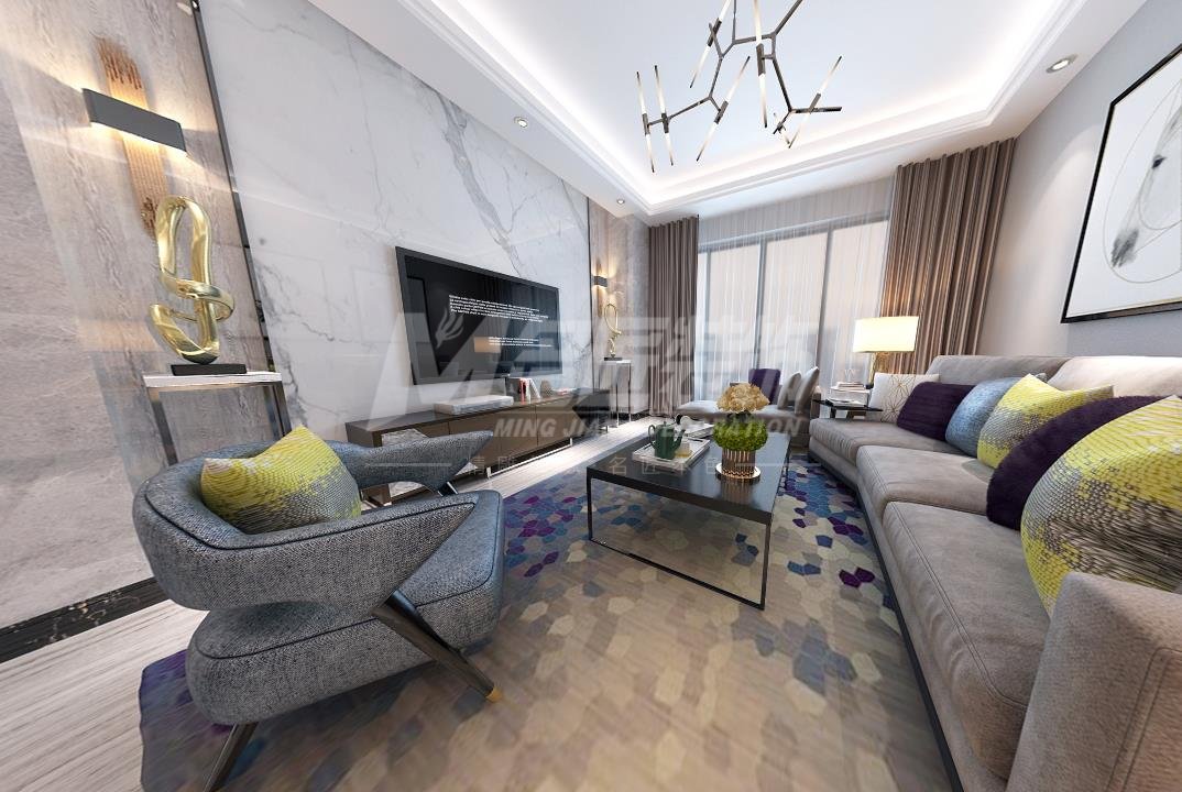 日照市怡海華庭現(xiàn)代簡約風格三居室裝修案例