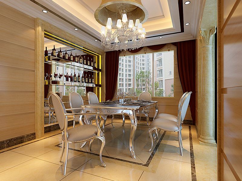 佛山市保利中央公園新中式風格三居室裝修案例