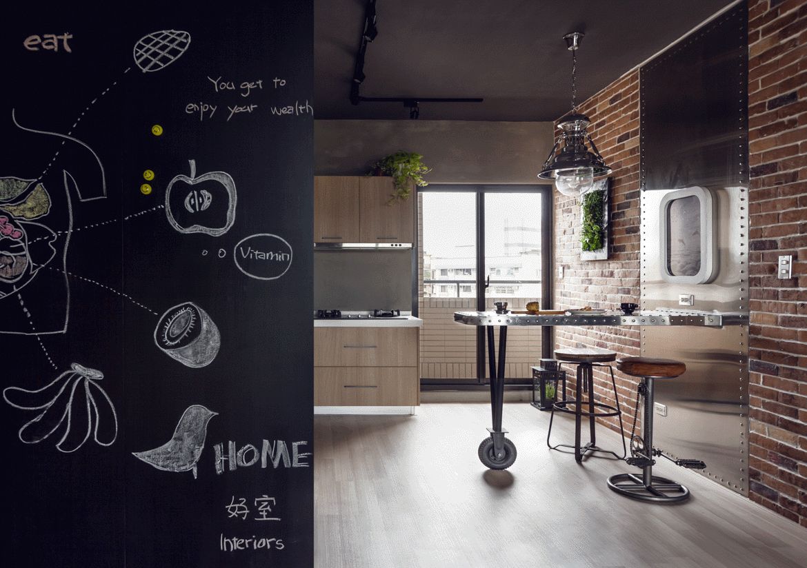 現(xiàn)代工業(yè)風(fēng)格家裝設(shè)計(jì)室內(nèi)裝修效果圖-餐廳 現(xiàn)代工業(yè)風(fēng)格家裝設(shè)計(jì)室內(nèi)裝修效果圖-餐廳