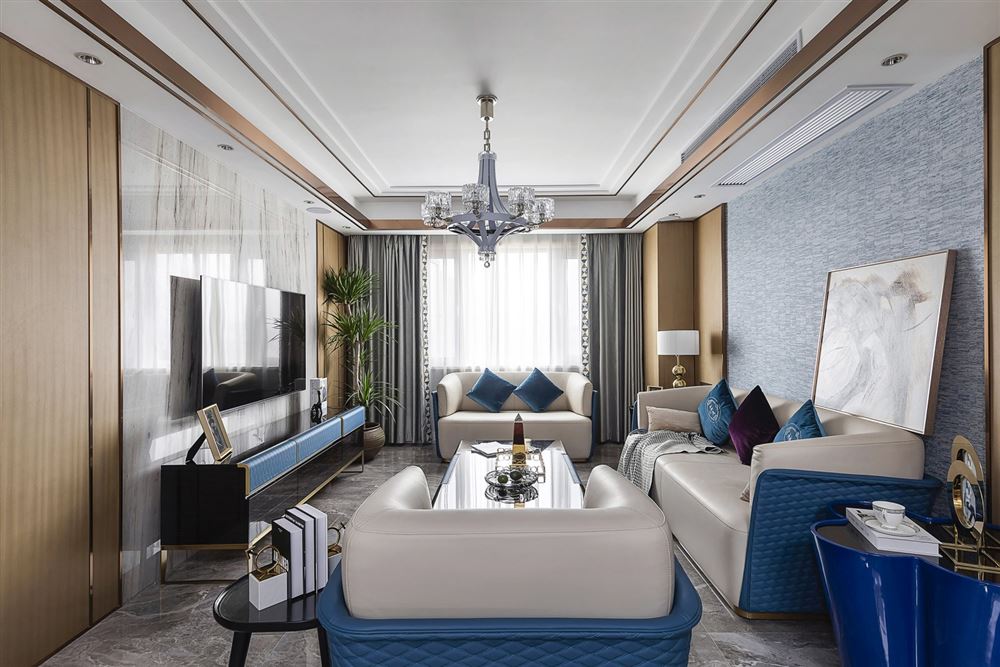 佛山市金茂綠島湖歐式風(fēng)格三居室裝修案例