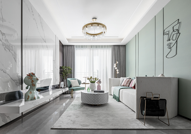 簡(jiǎn)歐輕奢風(fēng)格室內(nèi)設(shè)計(jì)家裝案例-客廳 簡(jiǎn)歐輕奢風(fēng)格室內(nèi)設(shè)計(jì)家裝案例-客廳