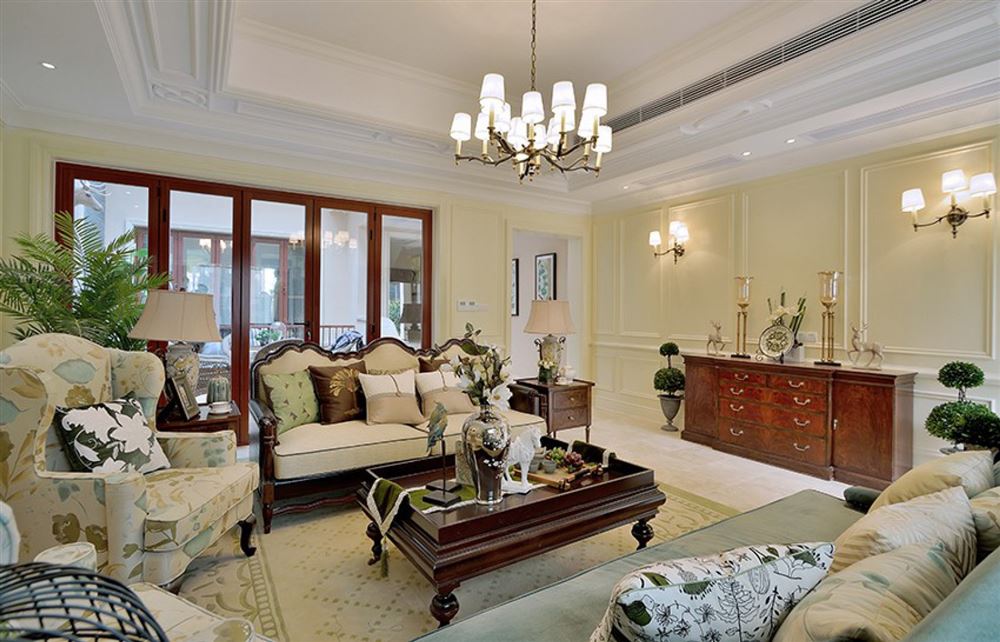 汕頭市海璟天翡花園美式風(fēng)格三居室裝修案例