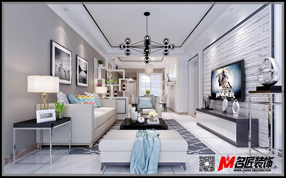 河源市堅基美麗城現(xiàn)代簡約風格三居室裝修案例