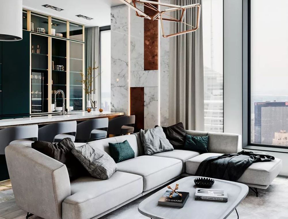 佛山市弘陽德商昕悅府現(xiàn)代簡(jiǎn)約風(fēng)格二居室裝修案例