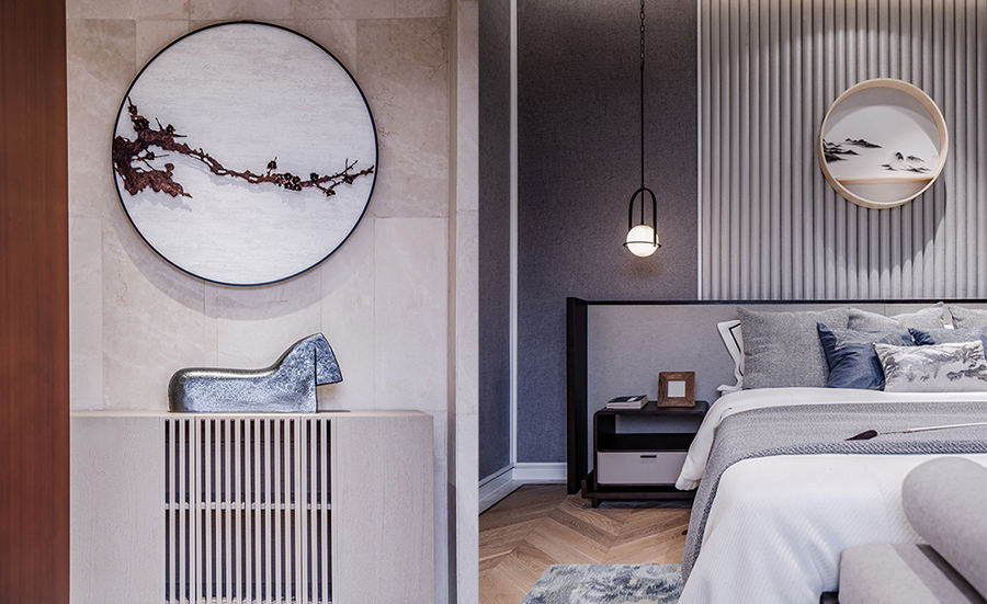 新中式風格室內(nèi)家裝案例效果圖-臥室 新中式風格室內(nèi)家裝案例效果圖-臥室