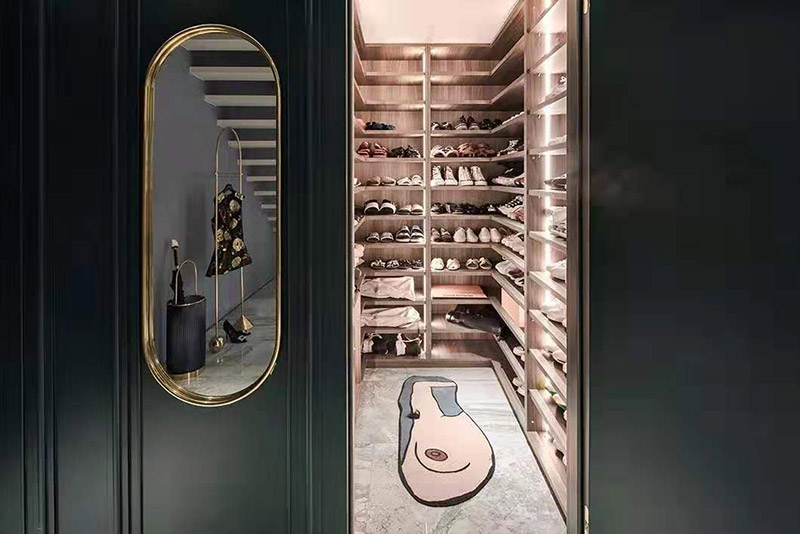 現(xiàn)代前衛(wèi)風格室內(nèi)裝修效果圖-一里洋房復(fù)式樓200平米-衣帽間