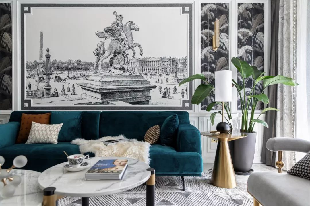 美式輕奢風(fēng)格家裝設(shè)計(jì)室內(nèi)裝修效果圖-客廳 美式輕奢風(fēng)格家裝設(shè)計(jì)室內(nèi)裝修效果圖-客廳