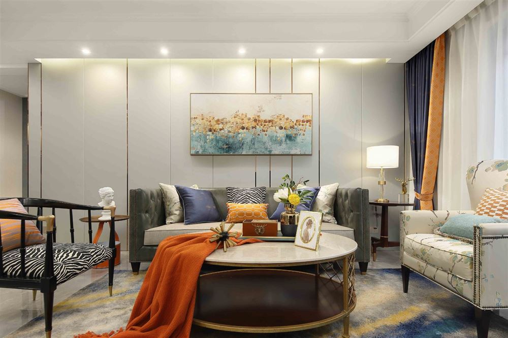 湛江市萬豪世家美式風(fēng)格三居室裝修案例