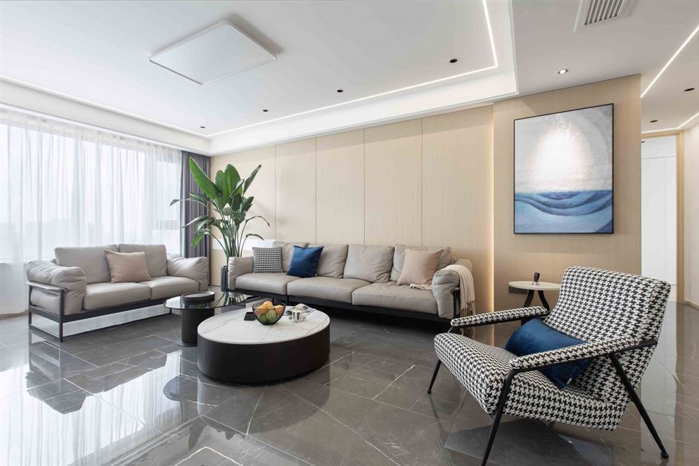 江門市鳳山水岸現(xiàn)代簡約風(fēng)格四居室裝修案例