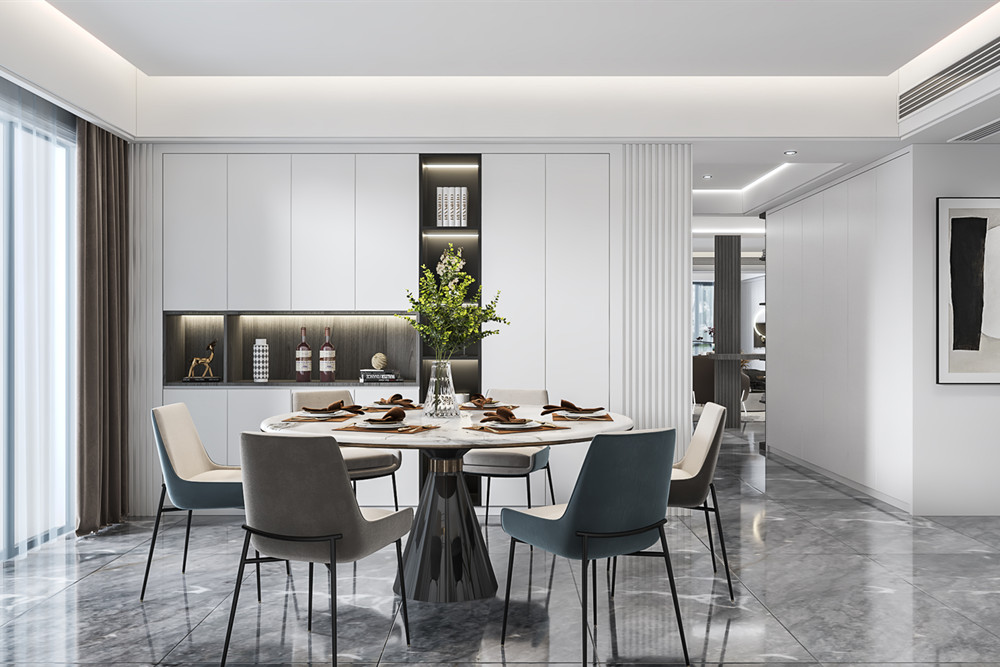 汕頭市錦熙府輕奢風(fēng)格四居室裝修案例