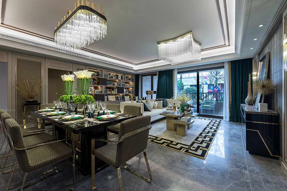 南寧市榮和大地歐式風(fēng)格三居室裝修案例