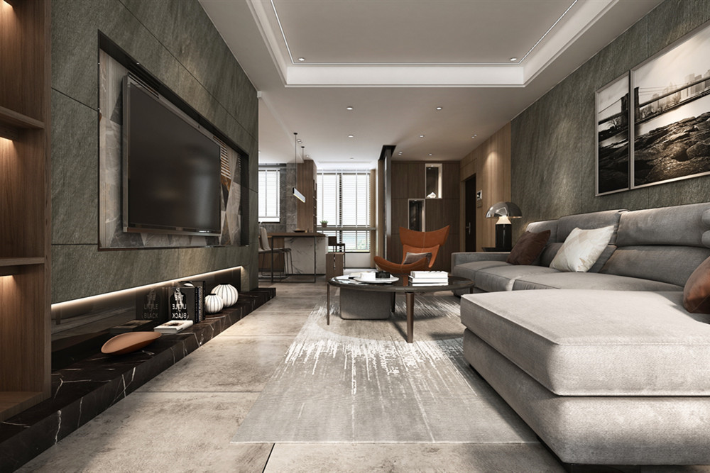 中山市奕翠園現(xiàn)代簡約風格四居室裝修案例