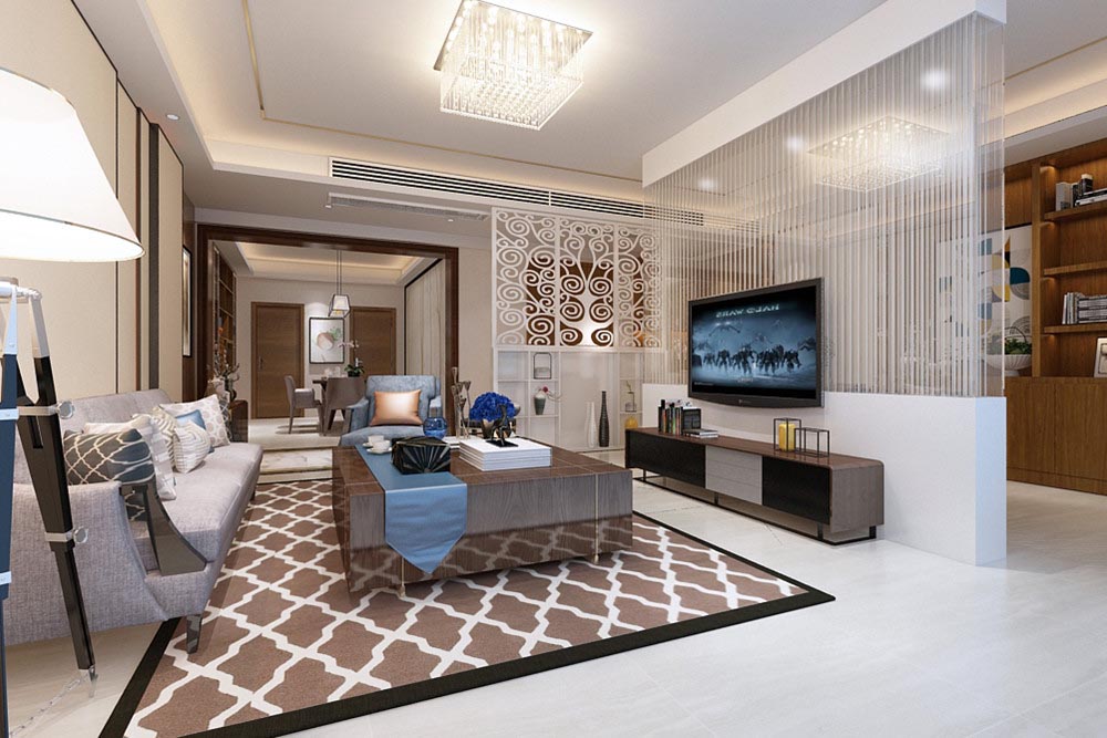 江門市彩虹花園現(xiàn)代簡約風(fēng)格四居室裝修案例