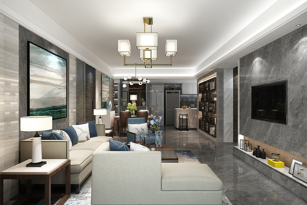 柳州101-200平米現(xiàn)代簡約風格富灣國際裝修設計案例