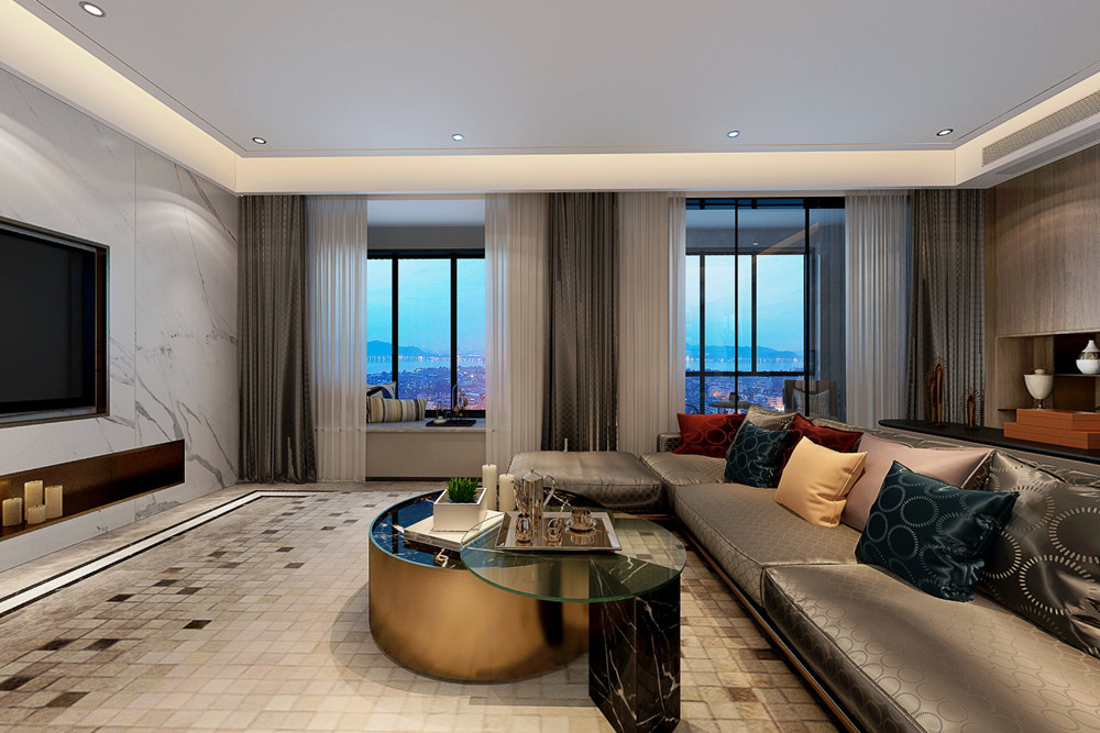 嘉興市嘉善萬聯(lián)城現(xiàn)代簡約風(fēng)格三居室裝修案例