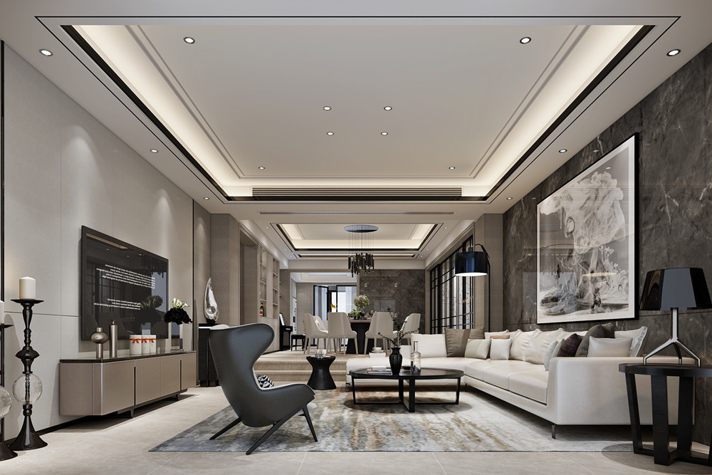 嘉興市中南瀧悅府現(xiàn)代簡約風(fēng)格四居室裝修案例