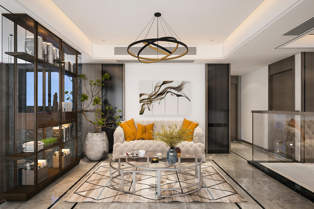 中山市盈彩美地輕奢風(fēng)格四居室裝修案例