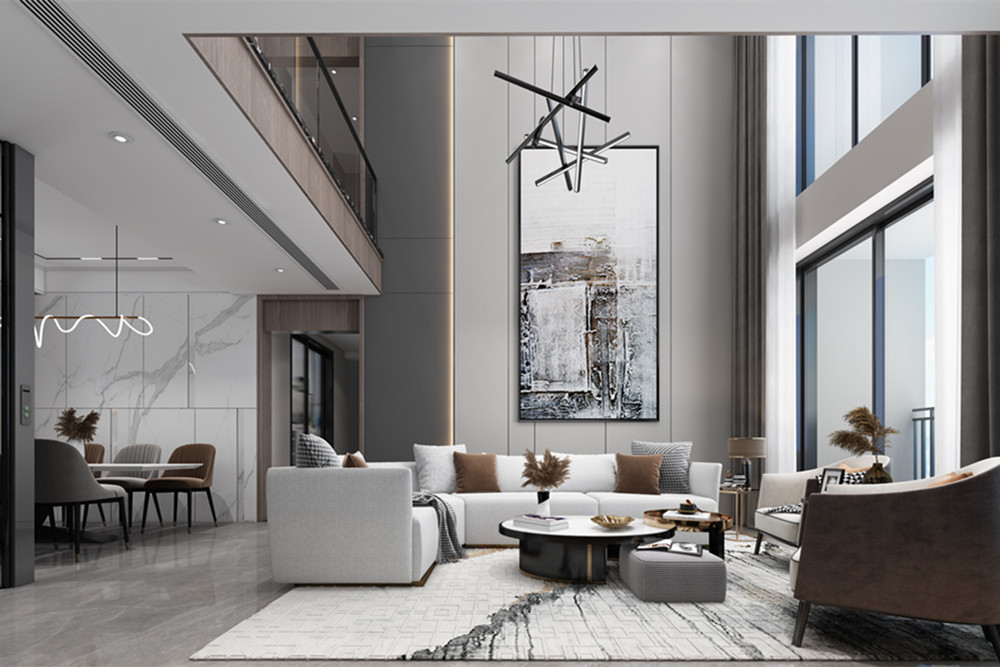 中山市奕翠園現(xiàn)代簡約風格四居室裝修案例