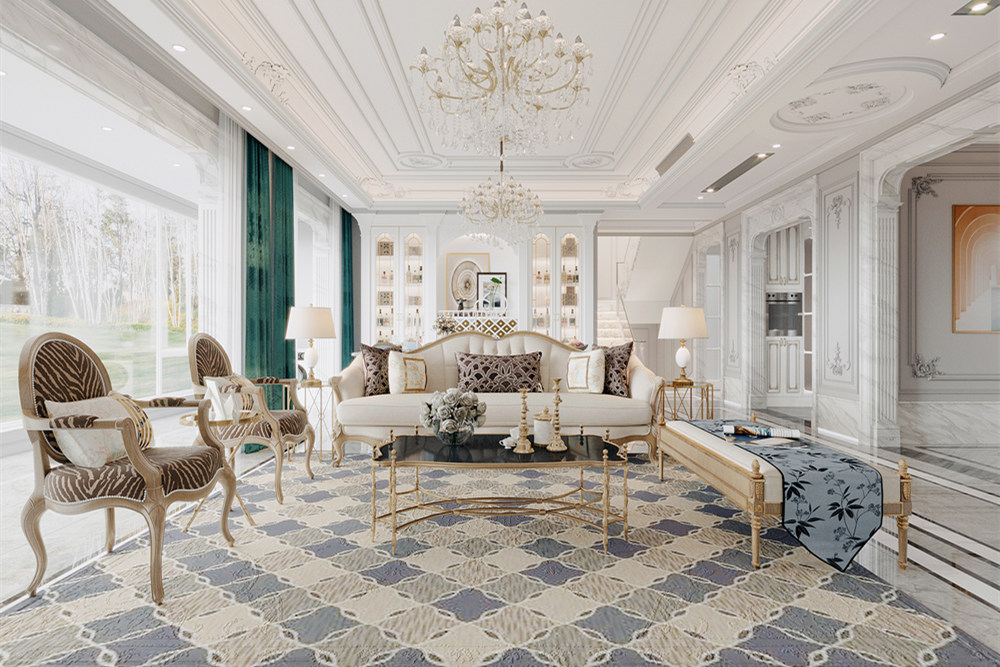 連云港市興業(yè)&middot;大學(xué)里美式風(fēng)格四居室裝修案例