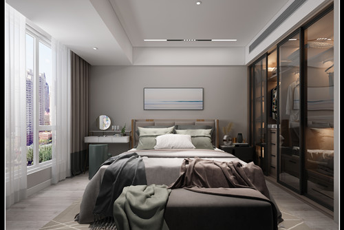 玉林市彰泰城現(xiàn)代簡約風格三居室裝修案例
