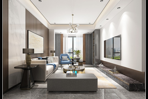 玉林市天禾春城輕奢風格三居室裝修案例