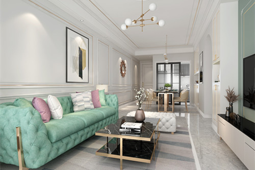 玉林市中央時(shí)代美式風(fēng)格四居室裝修案例