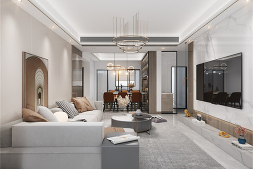 德陽市春天雅庭輕奢風(fēng)格三居室裝修案例