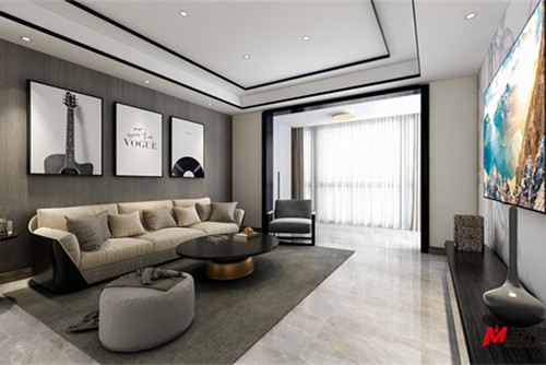 德陽市保健院家屬區(qū)現(xiàn)代簡約風(fēng)格三居室裝修案例