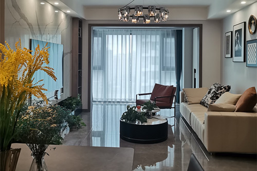 德陽市氮肥廠家屬區(qū)現(xiàn)代簡約風格三居室裝修案例