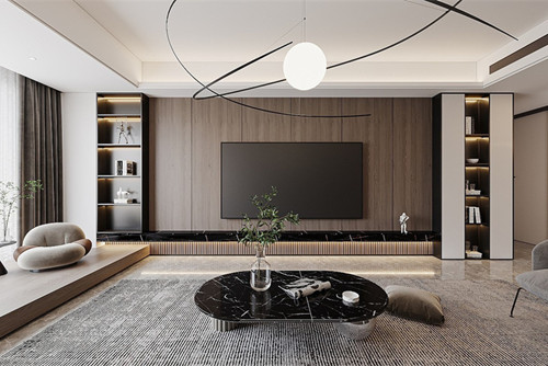 德陽市和德春錦輕奢風(fēng)格三居室裝修案例