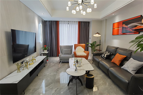 德陽(yáng)市玫瑰園現(xiàn)代簡(jiǎn)約風(fēng)格三居室裝修案例