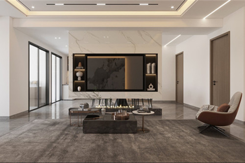 茂名市東匯城輕奢風格三居室裝修案例