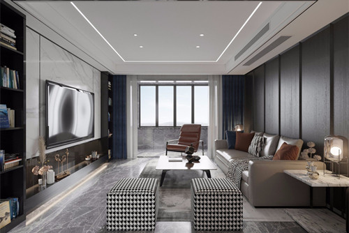 淮安市金輝天鵝灣現(xiàn)代簡(jiǎn)約風(fēng)格三居室裝修案例