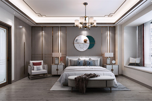 湛江市萬豪世家新中式風(fēng)格平層裝修案例