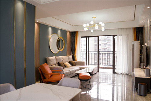 湛江市萬象凱旋灣輕奢風格三居室裝修案例