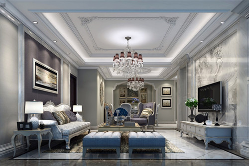 ?？谑泻ｖ纬菤W式風(fēng)格四居室裝修案例