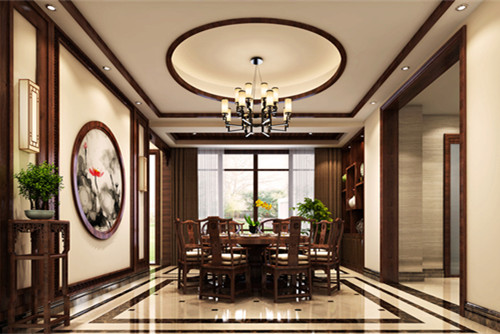 ?？谑懈蹗u花園新中式風(fēng)格別墅裝修案例