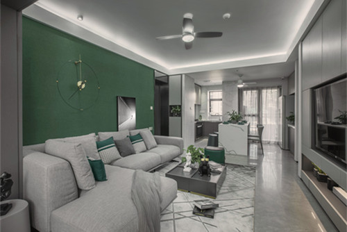 海口市環(huán)球100寶龍城現(xiàn)代簡約風(fēng)格三居室裝修案例