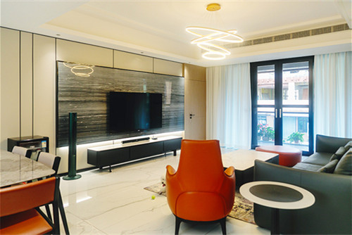 自貢市觀瀾一期輕奢風格三居室裝修案例