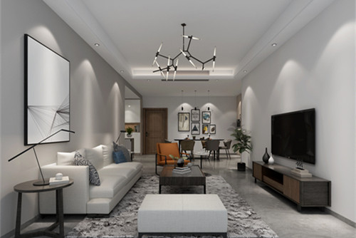 惠州市鼎峰國匯山現(xiàn)代簡約風(fēng)格三居室裝修案例