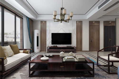 秦皇島101-200平米新中式風格萬和城家裝設(shè)計案例