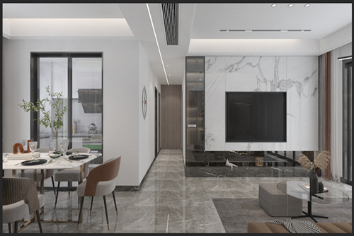 江門市翠景園現(xiàn)代風(fēng)格三居室裝修案例