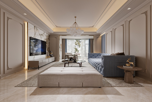 江門市花城又一村現(xiàn)代簡約風(fēng)格三居室裝修案例