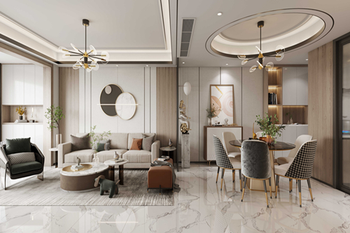 茂名市富麗天譽(yù)現(xiàn)代簡(jiǎn)約風(fēng)格三居室裝修案例