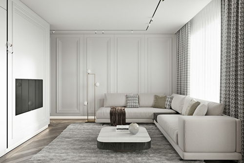 涼山彝族自治州北苑公寓現(xiàn)代簡約風格平層裝修案例