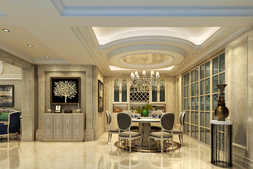 海口市國貿(mào)城市花園歐式風(fēng)格復(fù)式裝修案例