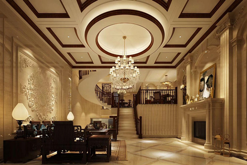 清遠市海富御景新城御華園新中式風格別墅裝修案例