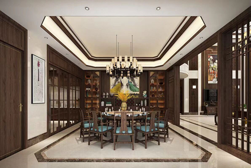 清遠(yuǎn)市御花園新中式風(fēng)格平層裝修案例