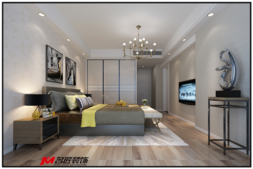 湖州市湖建山水佳苑現(xiàn)代風格四居室裝修案例