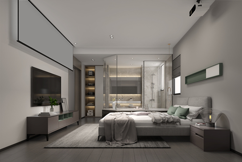 ?？谑袊Q(mào)城市花園現(xiàn)代簡約風(fēng)格四居室裝修案例